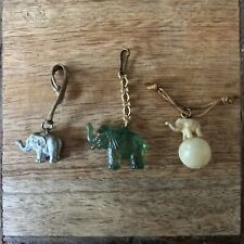 3 Vintage Gumball Charms Cracker Jack ELEPHANTS picture