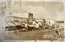Custer, South Dakota Main Street Vintage 1940 Postcard Old Cars RPPC Real Photo  picture