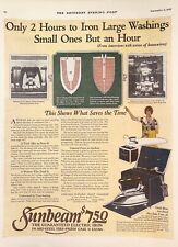1920s~Sunbeam Electric Clothes Iron~New York Edison Company~Vintage Print Ad picture