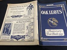 Vtg 1931 oak leaves newspaper yearbook oak park Illinois  Advertisements picture