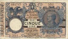 Italy - 5 Lire - P-23a - 1904 dated Foreign Paper Money - Paper Money - Foreign picture