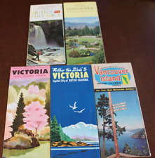 5 Vintage British Columbia Canada Travel Brochures Victoria Vancouver picture