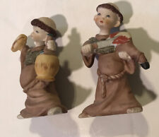 Duncan Royale Fine Porcelain Monk Figurines Set Of Two 5.5 In. picture