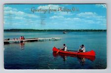 Phillips WI-Wisconsin, General Greetings, Antique, Vintage c1961 Postcard picture