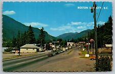 Canada British Columbia Boston Bar City Birds Eye View Old Car Mountain Postcard picture