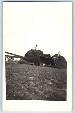 Farming Postcard RPPC Photo Threshing Farmers Scene Field Hay c1910's Antique picture
