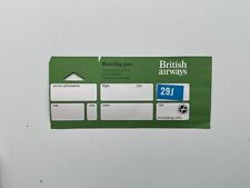 British Airways Boarding Pass Excellent Condition 1970’s picture
