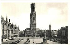 View Of The Town Hall And Cars Parked At Grand Place, Bruges, Belgium Postcard picture