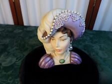 2000 Edition-1809 Cameo Girls Judith Lovely in Lavendar Lady Head Vase-LV-008 picture