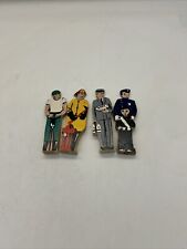 Set Of Four GuideCraft Wedge Wood Worker Figures picture
