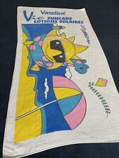 Vintage Vaseline Vic Suncare Lotions Solaires Beach Towel VTG Bath Towel 70s 80s picture