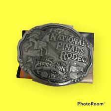 National Finals Rodeo Hesston 1997 NFR Youth Cowboy Buckle, Vintage, Orig. Pkg. picture