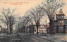WALLINGFORD, CT, CENTER ST LOOKING WEST FROM ELM ST, SCHMELZER PUB used 1908 picture
