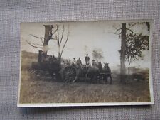 RPPC- Steam Tractor with Crew And Horses Takes A Break picture