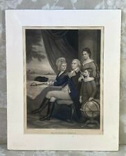 Antique Washington Family Engraving by A B Walter after F Schell Painting No Fra picture
