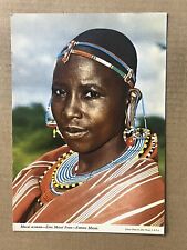 Postcard Africa Masai Woman Beaded Jewelry Vintage PC picture