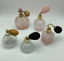 🔥VTG ATOMIZER EMPTY PERFUME BOTTLES LOT OF FIVE BEAUTIFUL *SEE PHOTOS  picture