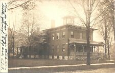 FINE BRICK HOUSE & CUPOLA 1910 real photo postcard rppc residential architecture picture