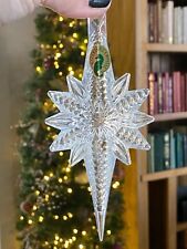 WATERFORD Crystal Snow Star Christmas Ornament 2011 NIB 154332 picture