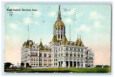 1915 State Capitol Hartford Connecticut CT Antique Posted Postcard picture