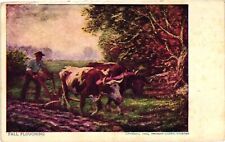 Vintage Postcard- FALL PLOUGHING picture
