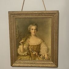 Large Antique Wood Frame Print of Madame Sophie De France Gold Tone Frame picture