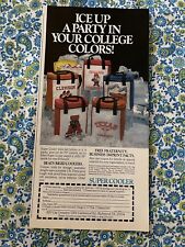 Vintage 1980 AJD Cap Company Print Ad College Cooler Totes picture