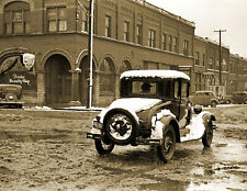 1939 Snowy Main Street Herrin Illinois Vintage Old Photo 8.5