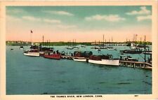 Vintage Postcard- The Thames River, New London, CT. picture