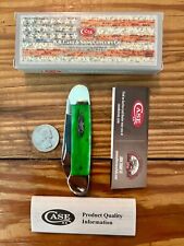 CASE XX (NOS) 2021 (2) BLADE CANOE 62131 SS W/SMOOTH GREEN BONE HANDLES picture