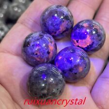 5pcs Natural  Fire Golem Quartz Sphere Crystal Ball Reiki  Healing 20mm picture