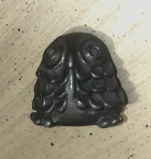Vintage Goofy Stoned Owl Pewter Mini Paperweight Figurine 1974 Ingles D&D picture