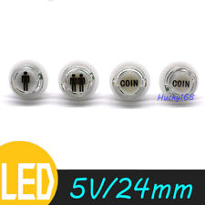 4 Pcs 24mm Arcade LED Push Buttons illuminated COIN 1P 2P PAUSE JAMMA MAME DIY picture