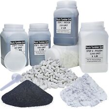 8 LBS Large Weight Rock Tumbler Grit Kit and Ceramic Tumbling Filler Media -C... picture
