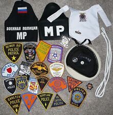 Vintage Police Patch's, armbands, coins & badge lot picture