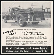 1948 Hummels Wharf PA fire truck photo Boyer Hale vintage print ad picture