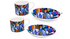 The Marketplace Cafe Cup and Saucer Set of 2 artwork by Robert Firestone designe picture