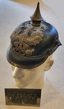 WWI Imperial German Prussian M15 Pickelhaube Spike Helmet + Unit Photo picture