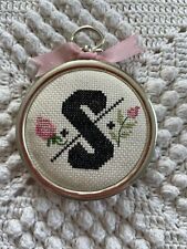 Counted Cross Stitch “S” Ornament picture