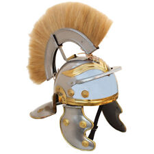 Imperial Roman Centurion Helmet | 20 Gauge Steel with Blonde Plume Costume Helm picture
