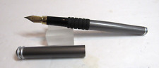 Terzetti Crown GREY Metal Fountain Pen- Iridium M Nib+Converter/Gift Box+Pouch picture