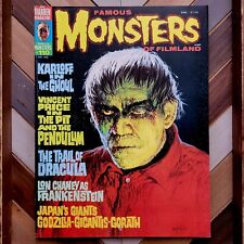 FAMOUS MONSTERS of FILMLAND #110 VF+ Warren 1974 Karloff GHOUL Cover BASIL GOGOS picture