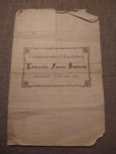 Lutherville Female Seminary ( Baltimore ) Commencement Program 1871 picture