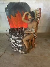 VINTAGE 1920’s FRANK GRITT INDIAN CHALKWARE MOTION LAMP WORKING picture