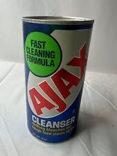 Vintage 1980s AJAX Powder 14 oz Bleach Cleanser Colgate Palmolive Cleaning Prop picture