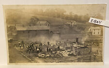 EARLY RINGERTOWN PA. NEAR EXPORT DELMONT AFTER BAD FIRE & TOWN VIEW NEW POSTCARD picture