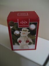 ADORABLE LENOX 2017 HOLIDAY SNOWMAN WITH GIFTS - NEW IN OPEN BOX picture