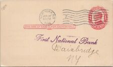 1912 NYC Chase National Bank to First National Bank Brainbridge NY Postcard U16 picture