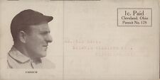 RARE Un-Cataloged 1913 Cleveland Naps Baseball Schedule Postcard Fred Carisch picture