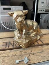 Vintage Banthrico Cougar Metal Coin Bank With ORIGINAL KEY Chicago, IL USA picture